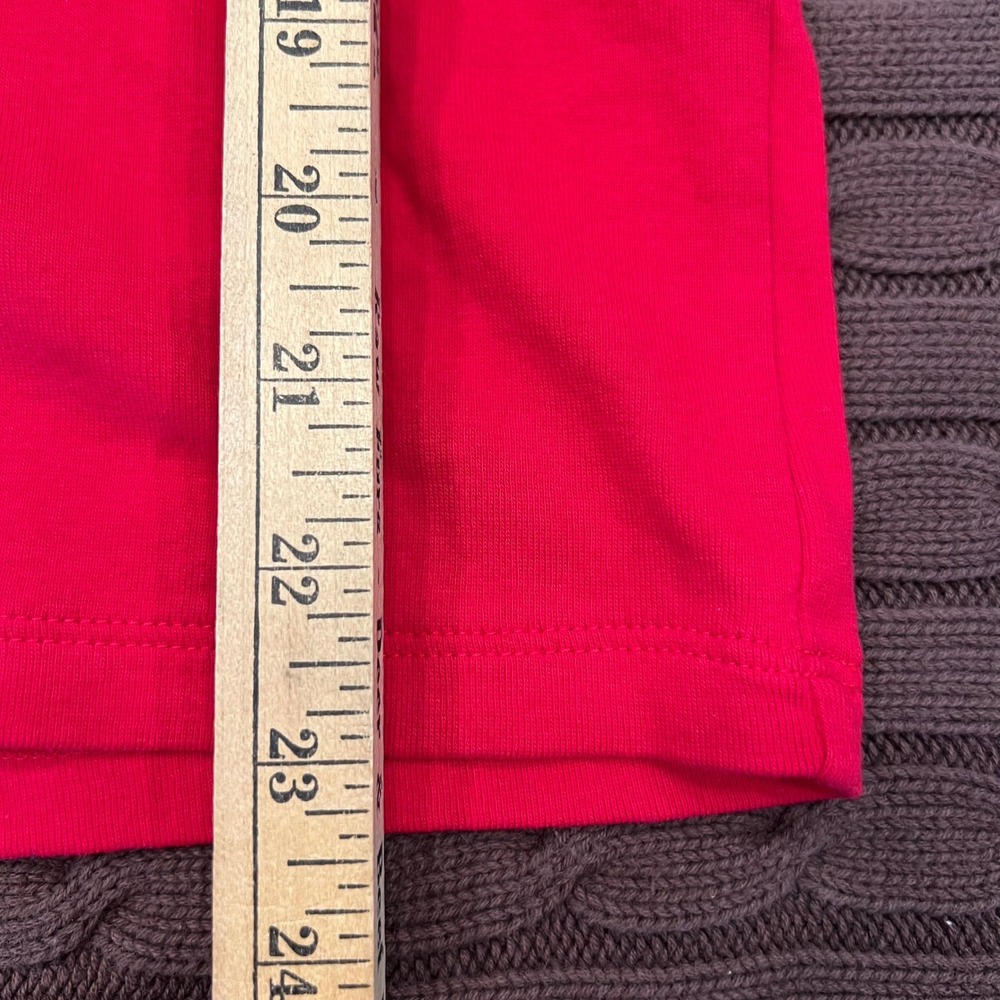 Chicos Red 100% Cotton Short Sleeve Crew Neck Basic Tee Top Size 1 Small - Picture 5 of 6